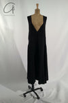 Marc le bihan double stitching long skirt 2180 black